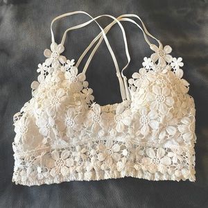 Anemone Bandeau White Floral Stretchy Size Large